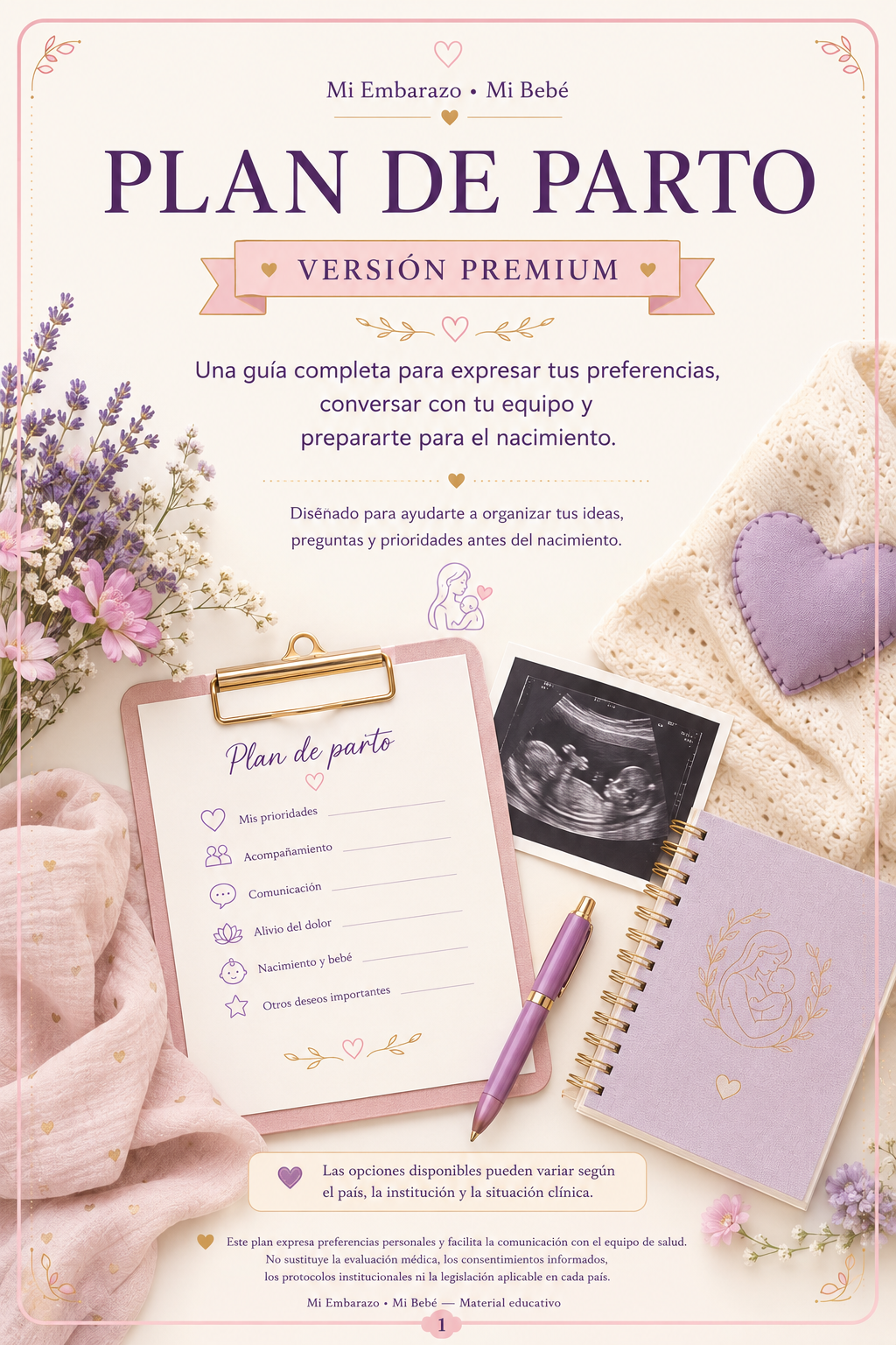 Mockup de portada de Plan de parto simple